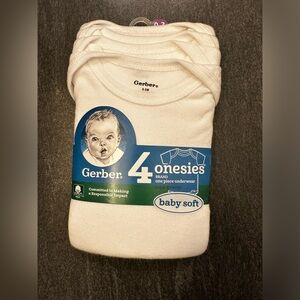 Gerber White Baby Bodysuits